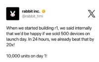 tweet about rabbit r1 on nothingapps.com